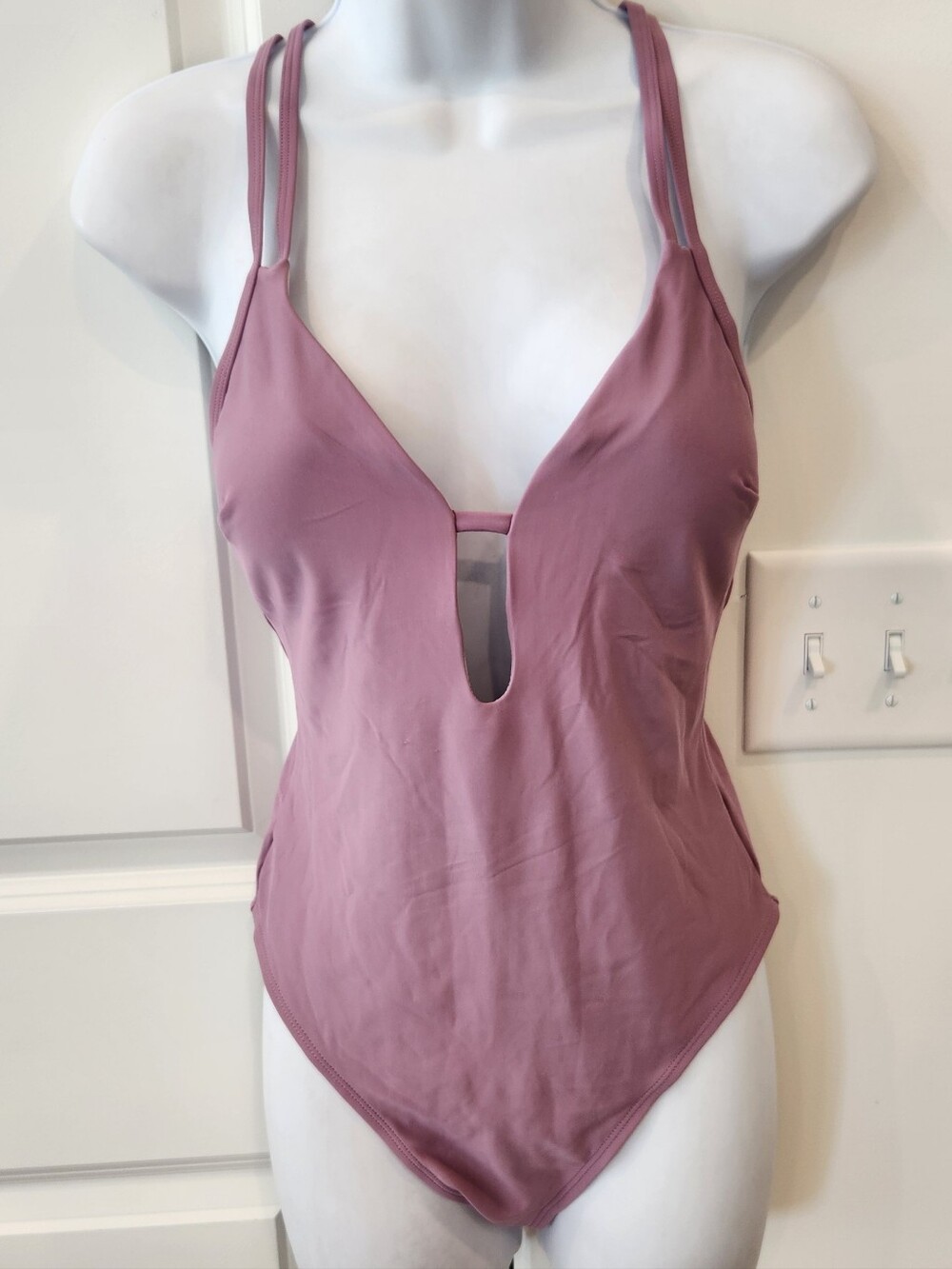 Cupshe Lavender Plunge One-Piece Swimsuit